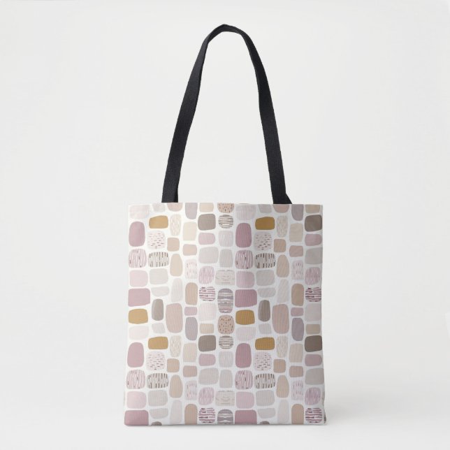 Trendy Geometric Pattern Tote Bag 🌸✨ (Front)