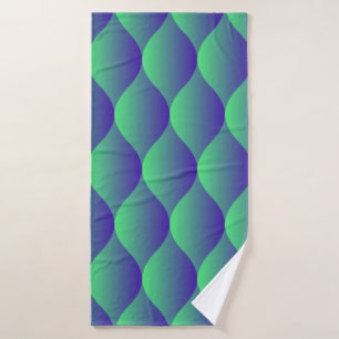 Trendy geometric pattern with abstract shapes in n bath towel