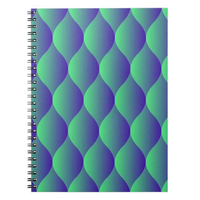 Trendy geometric pattern with abstract shapes in n notebook (Front)