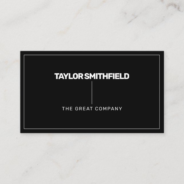 Trendy Geometric Simple Corporate Business Card (Front)