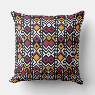 Trendy geometrical colorful blocks cushion