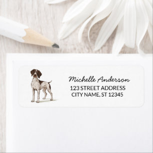 Trendy  German Shorthaired Pointe Return Address   Return Address Label