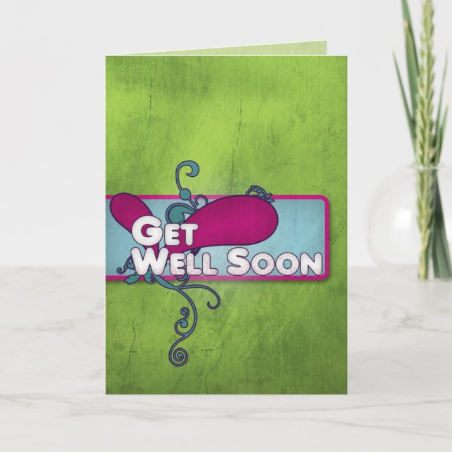 Trendy Get Well Soon Card (Front)