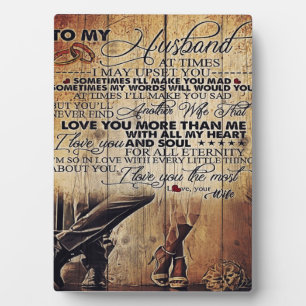 Trendy Gift Letter To Husband Plaque