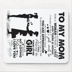 Trendy Gift Letter To My Mum Mouse Pad