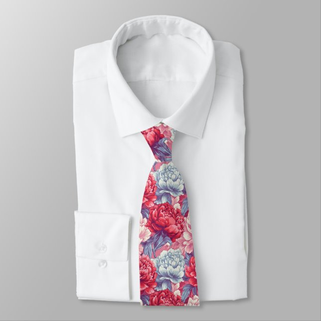 Trendy Gifts For Dad Peonies Tie (Tied)