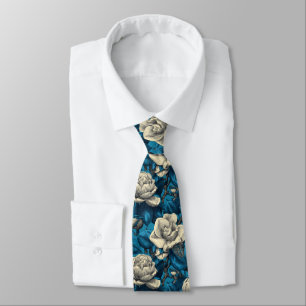 Trendy Gifts For Men Gardenias Floral Tie