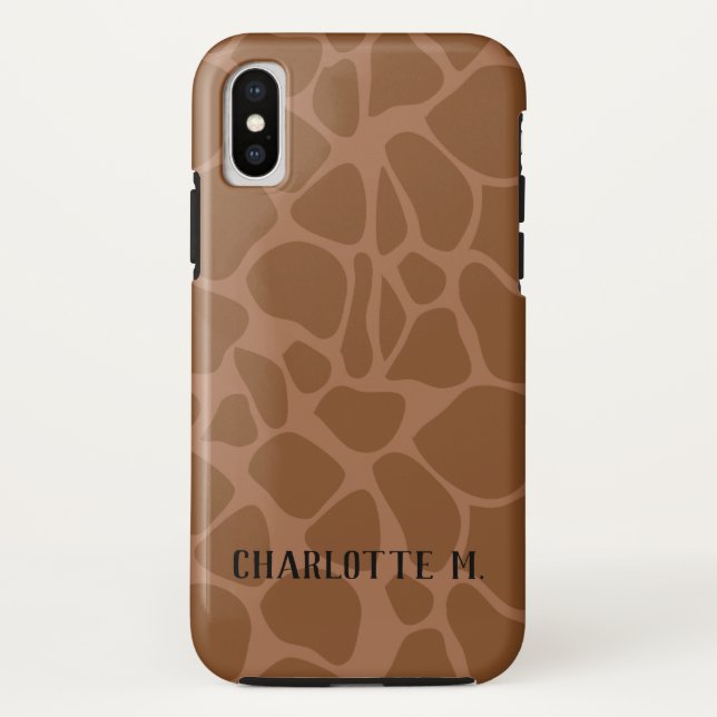 Trendy Giraffe Print Customised Cell Phone Case (Back)