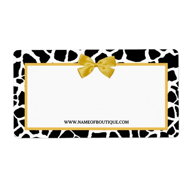 Trendy Giraffe Print Yellow Bow Fashion Boutique (Front)