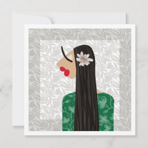 Trendy Girl 1b Fashion Illustration Art Card