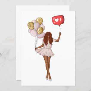 Trendy Girl Birthday Invitation