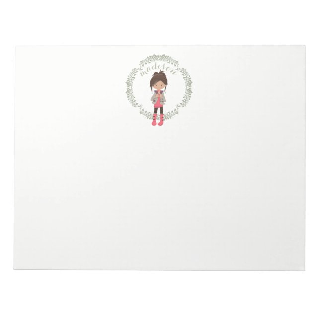 Trendy Girly Avatar Notepad (Front)