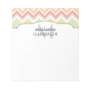 Trendy Girly Aztec Print Personalised Notepad