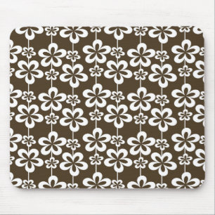 Trendy Girly Floral Pattern Mouse Pad