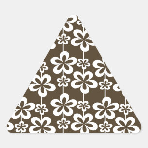Trendy Girly Floral Pattern Triangle Sticker