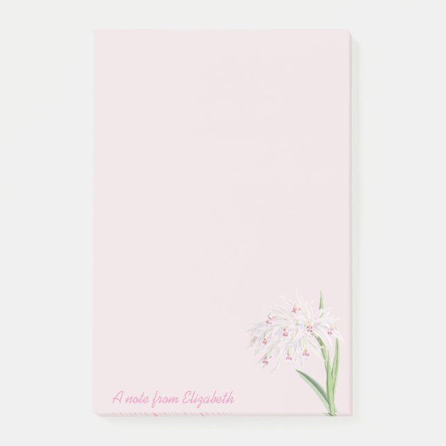 Trendy Girly Flowers - Personalised Post-it Notes (Front)