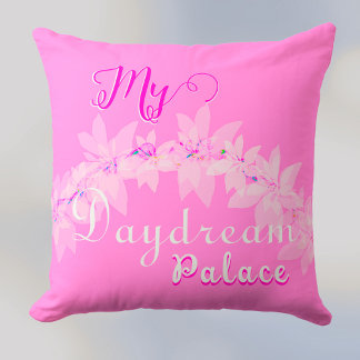 Trendy girly pink cushion