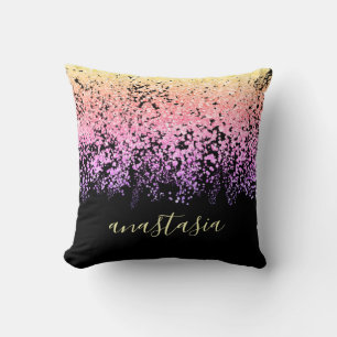 Trendy Glam Multicolor Glittery Sparkling Cushion