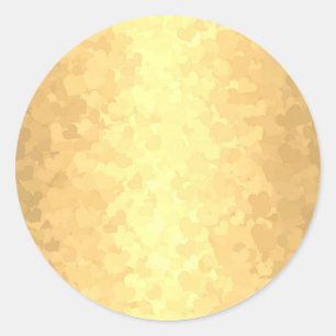 Trendy Glamour Gold Hearts Blank Template Elegant Classic Round Sticker