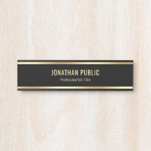 Trendy Glamourous Modern Black And Gold Design