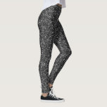 Trendy Glitter Black Chic Leggings<br><div class="desc">This design may be personalised by choosing the Edit Design option. You may also transfer onto other items. Contact me at colorflowcreations@gmail.com or use the chat option at the top of the page if you wish to have this design on another product or need assistance with this design. Glitter look...</div>