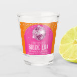 Trendy Glitter Disco Bride Era Bachelorette Party Shot Glass<br><div class="desc">Celebrate the bride-to-be with these trendy glitter disco ball "in my bride era" bachelorette party shot glasses! Customise with your own details.</div>