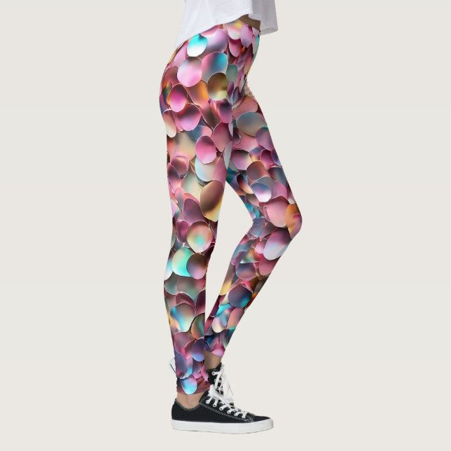 Trendy Glitter Opal Holographic Collection Leggings (Right)
