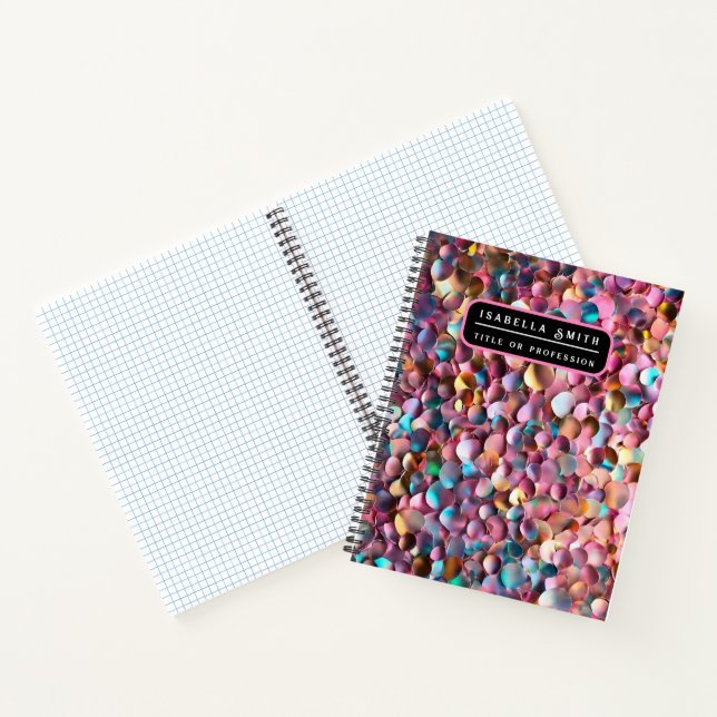 Trendy Glitter Opal Holographic Collection Notebook (Inside)