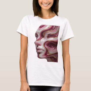 Trendy Gold ABSTRACT ART Modern Design T-Shirt