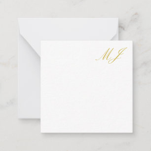 Trendy Gold Color Monogram Minimalist Modern Card