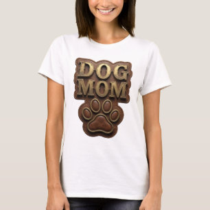 Trendy Gold DOG MOM Bold Design T-Shirt