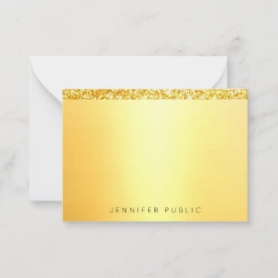 Trendy Gold Glitter Modern Monogrammed Template