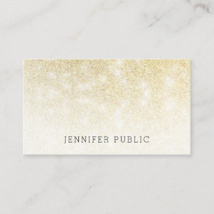 Trendy Gold Glitter Modern Professional Template Business Card