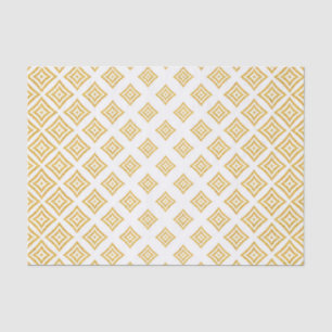 Trendy Gold Glitter Rhomboid Pattern Tissue Paper