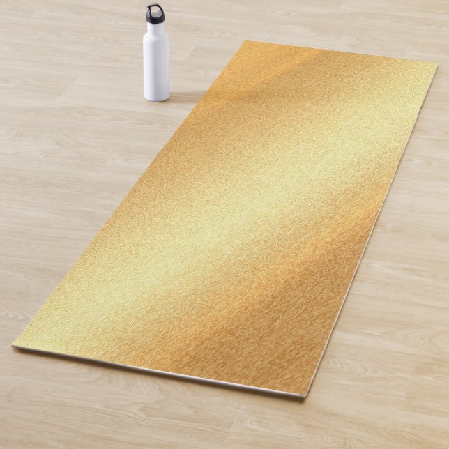 Trendy Gold Look Fitness Modern Elegant Template Yoga Mat (In Situ)