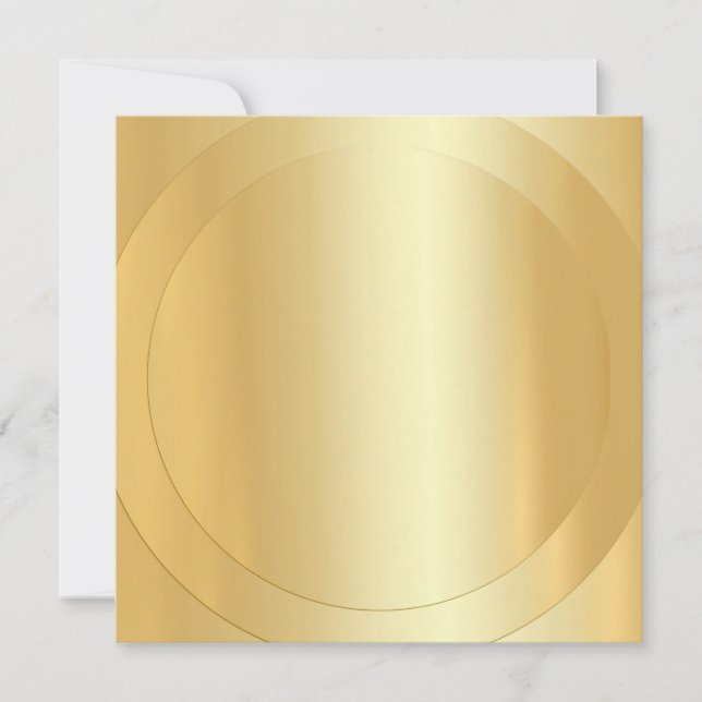 Trendy Gold Look Modern Elegant Blank Template (Front)