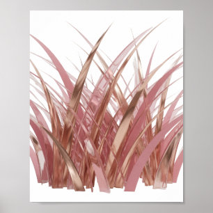 Trendy Gold METALLIC GRASS Quote Design Poster