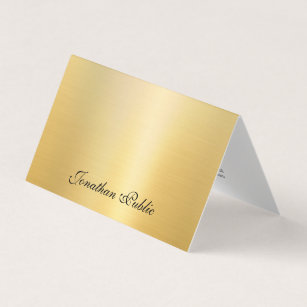 Trendy Gold Modern Calligraphy Name Template Chic Business Card