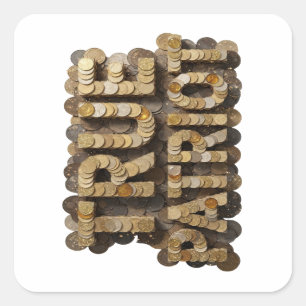 Trendy Gold MONEY Sticker Art
