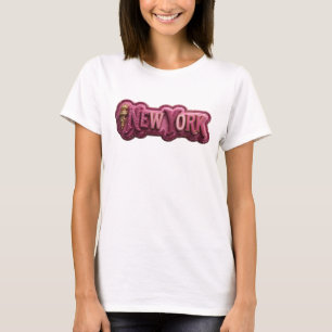 Trendy Gold NEW YORK 3D Text Art T-Shirt