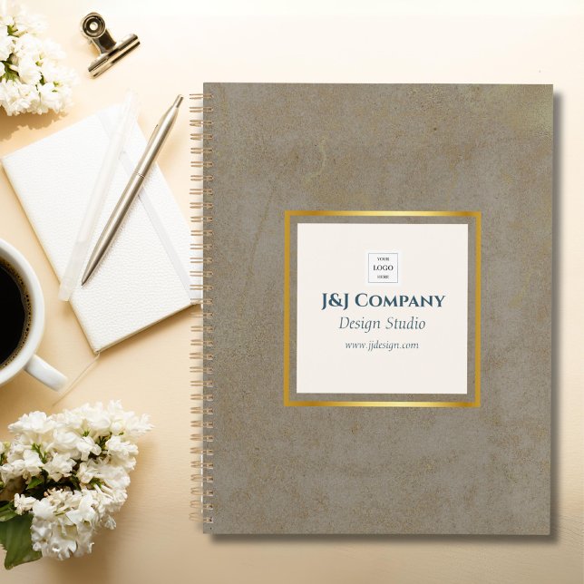 Trendy Gold Texture Logo Business Planner (Creator Uploaded)