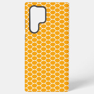 Trendy Golden Orange Oval Honeycomb Pattern Samsung Galaxy Case
