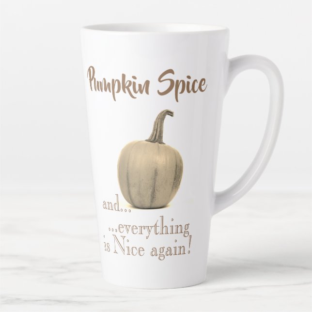 Trendy Golden Pumpkin Spice  Latte Mug (Right)
