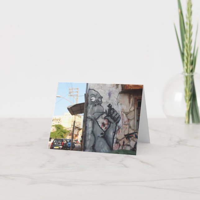 Trendy Gorilla Note Card (Front)
