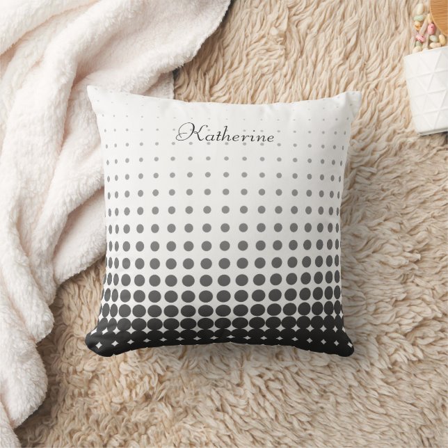 Trendy Gradient Polka Dots Custom Name Cushion (Blanket)
