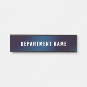 Trendy Gradient Simple Department Name Door Sign
