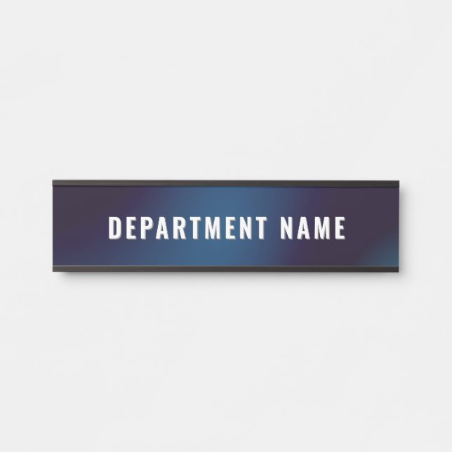 Trendy Gradient Simple Department Name Door Sign (Front)