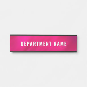 Trendy Gradient Simple Department Name Door Sign
