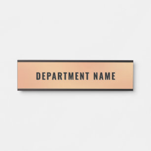 Trendy Gradient Simple Department Name Door Sign