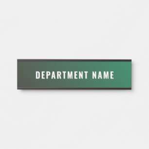 Trendy Gradient Simple Department Name Door Sign